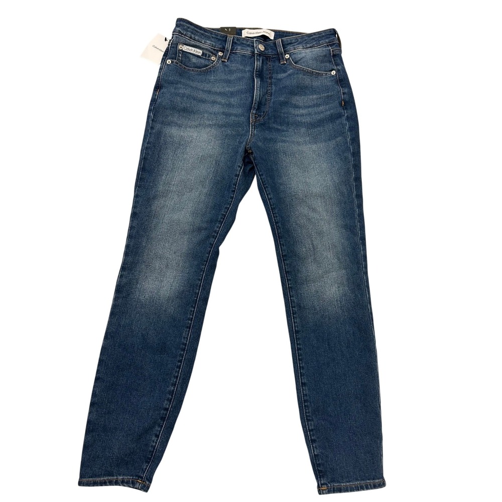 Calvin Klein Jeans Womens 10/30 27L Storm Blue High Rise Skinny Denim 4770190